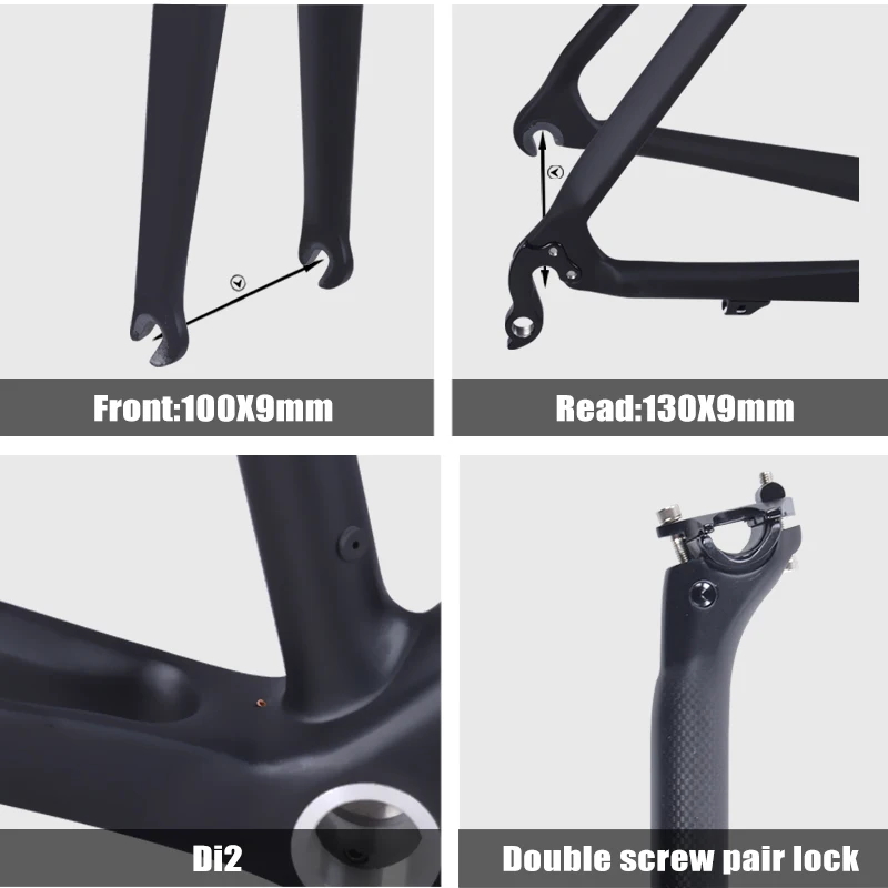 Полностью карбоновая рама для велосипеда велосипедная Рама + вилка подседельный