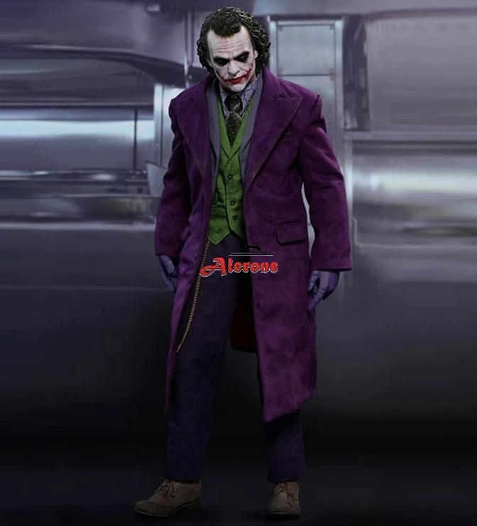 Костюм для косплея Джокер Хит Леджер фиолетовые Костюмы Клоуна пальто рубашка