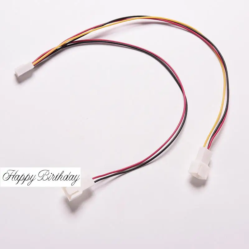 

3 Pin PC Computer Case Fan Power Y Splitter Cable Lead 1 Female to 2 Male Motherboard Connector 15cm