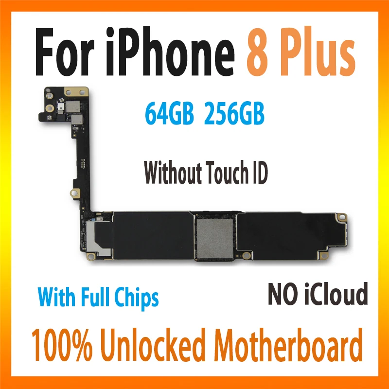 Разблокированная для iphone 8 Plus материнская плата с/без touch ID, хорошо протестирована для iphone 8p логическая плата с чипами официальная iOS