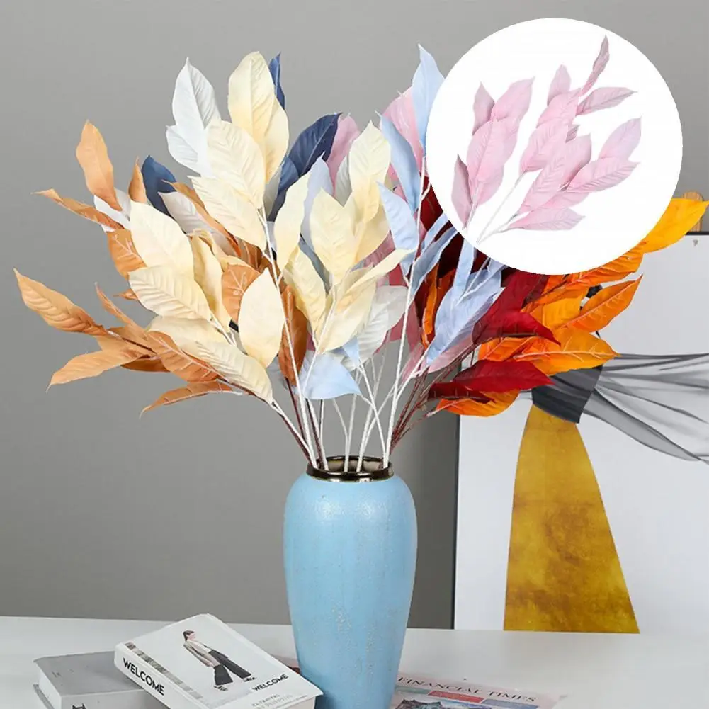 

No Odor Rubber Leaf Shape Simulation Leaves Plant Decor for Wedding