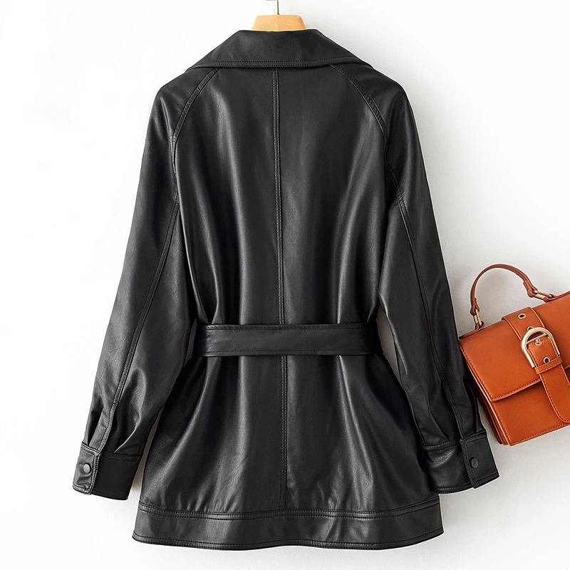 FTLZZ/Новинка 2021 года Сезон весна-осень Женская Свободная куртка из искусственной