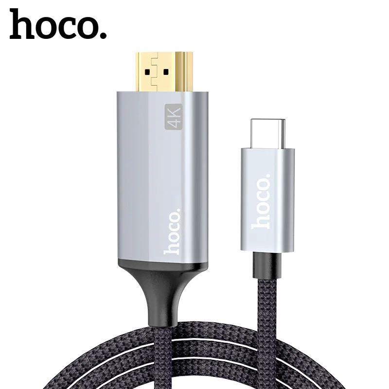 HOCO USB C HDMI-совместимый кабель Тип к адаптер для Macbook Samsung проектор с кабелем типа |