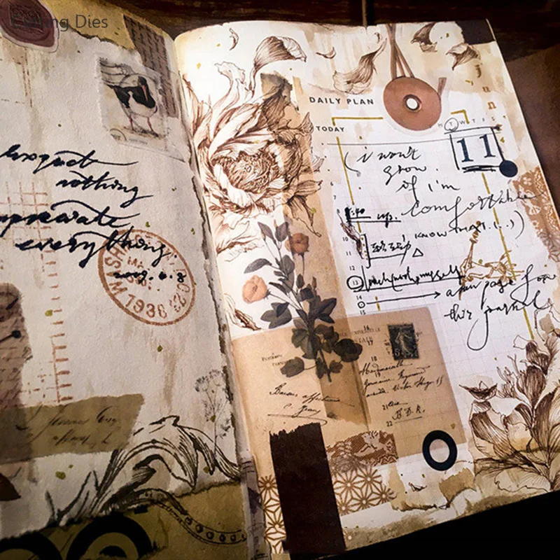 Самоклеящиеся бумажные стикеры 27 шт./лот с зажимом и принтом для скрапбукинга