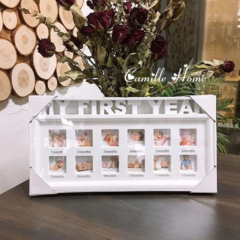 Фоторамка для новорожденных подставка под руку и следы мой первый год подарок на