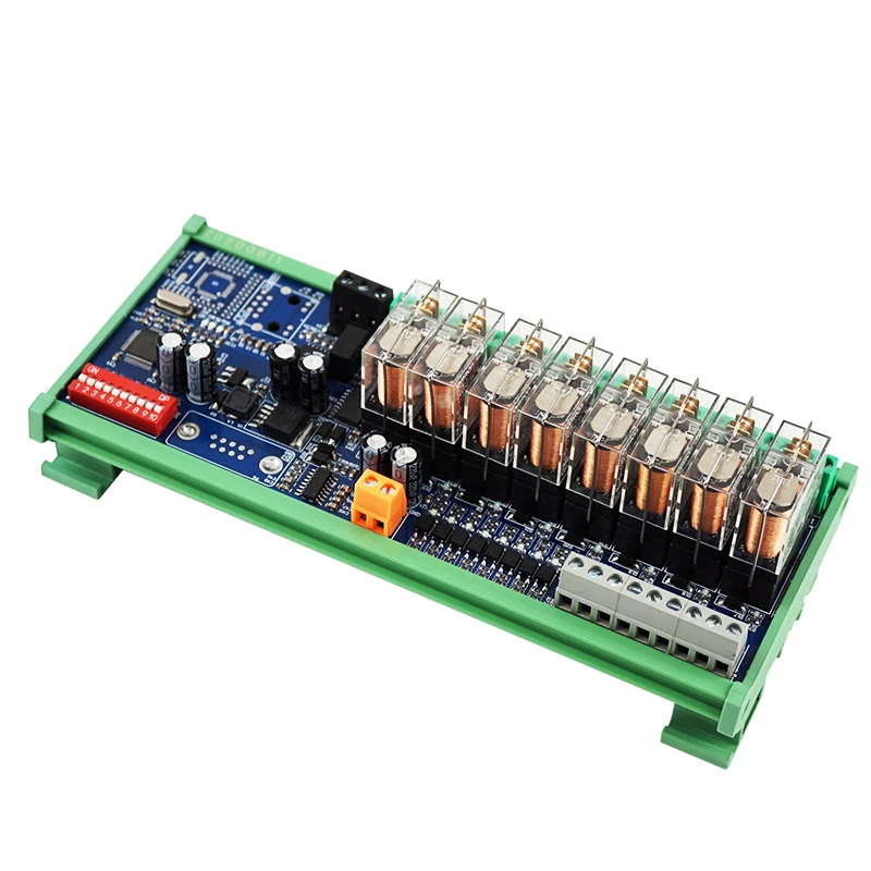 Оригинальный 8 канальный RS485 Omron входа и выхода Плата расширения DC12V 24V с