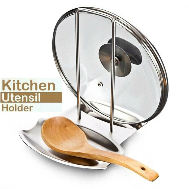 

Для хранения принадлежностей 2 в 1 держатель для кухонной утвари из нержавеющей стали многофункциональный держатель для крышки кастрюли ...