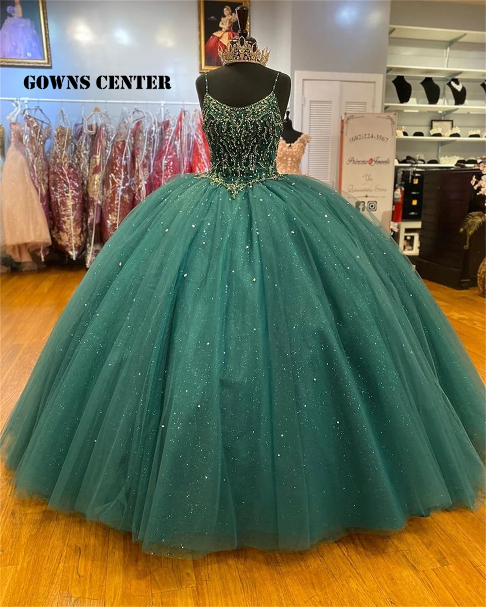 

Spaghetti Ball Gown Quinceanera Dresses Formal Prom Graduation Gowns Lace Up Princess Sweet 15 16 Dress vestidos de 15 años