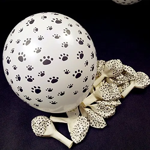 

1 set Dog Themed Birthday Party Decorations Dog Face Banner Cake Topper Paw Print Balloons For Dog Puppy Birthday Party Favors