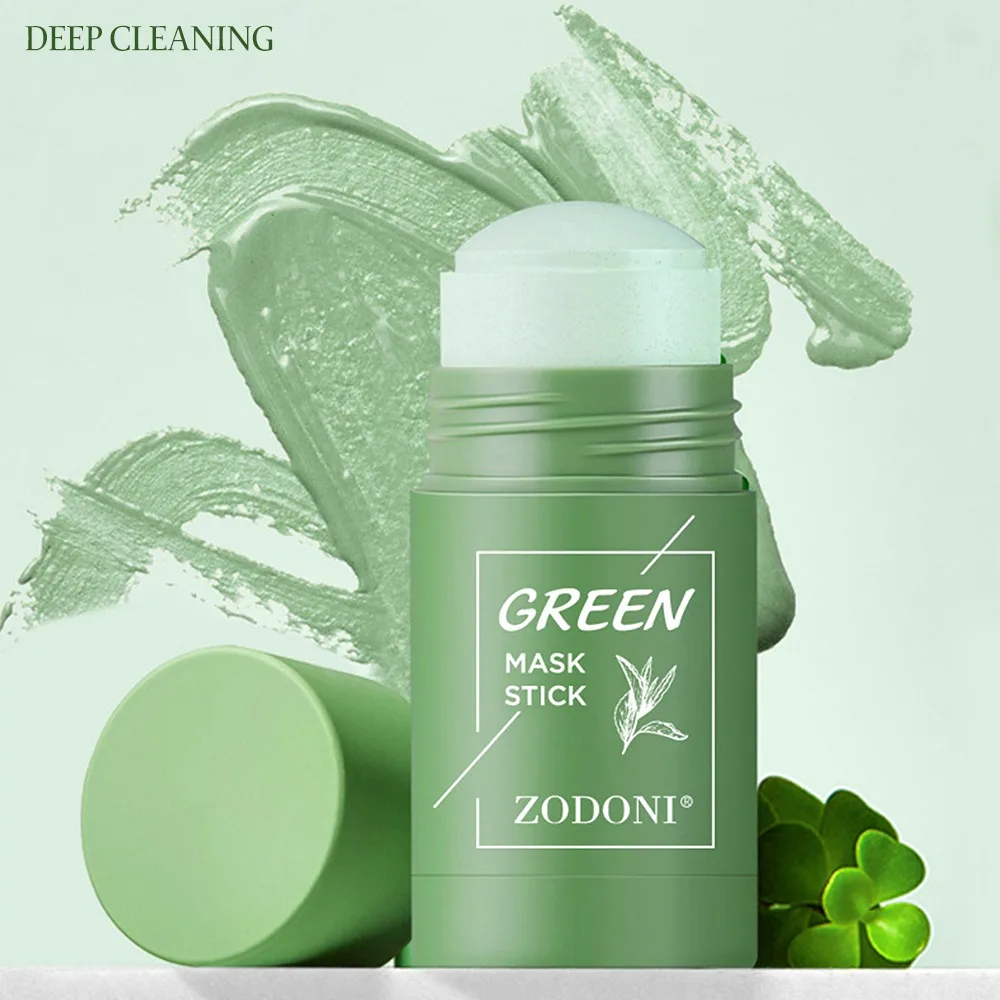 

Green Tea Mask Stick Purifying Stick Mask Oil Control Eggplant Solid Clean Face Moisturizer Hydrating Whitening Facial Skin Care