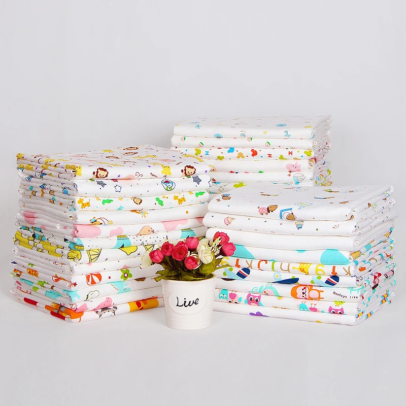 100% Cotton Knitted Sewing Fabric Cartoon Baby Clothing Quilt Sheets DIY Patchwork Material By Meter |