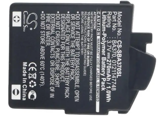 Аккумулятор cameron sino 270 мАч для SENNHEISER 450 TRAVEL 550 Travel MM 400 X 500 X|Цифровые аккумуляторы| |