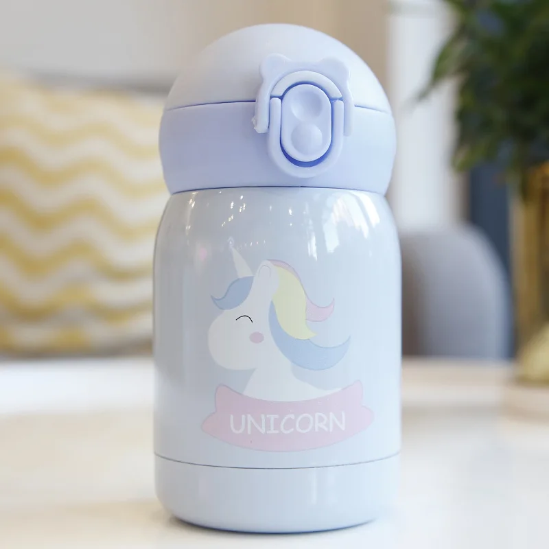 180 мл детские мини термосы из нержавеющей стали с единорогом чашка для кофе чая