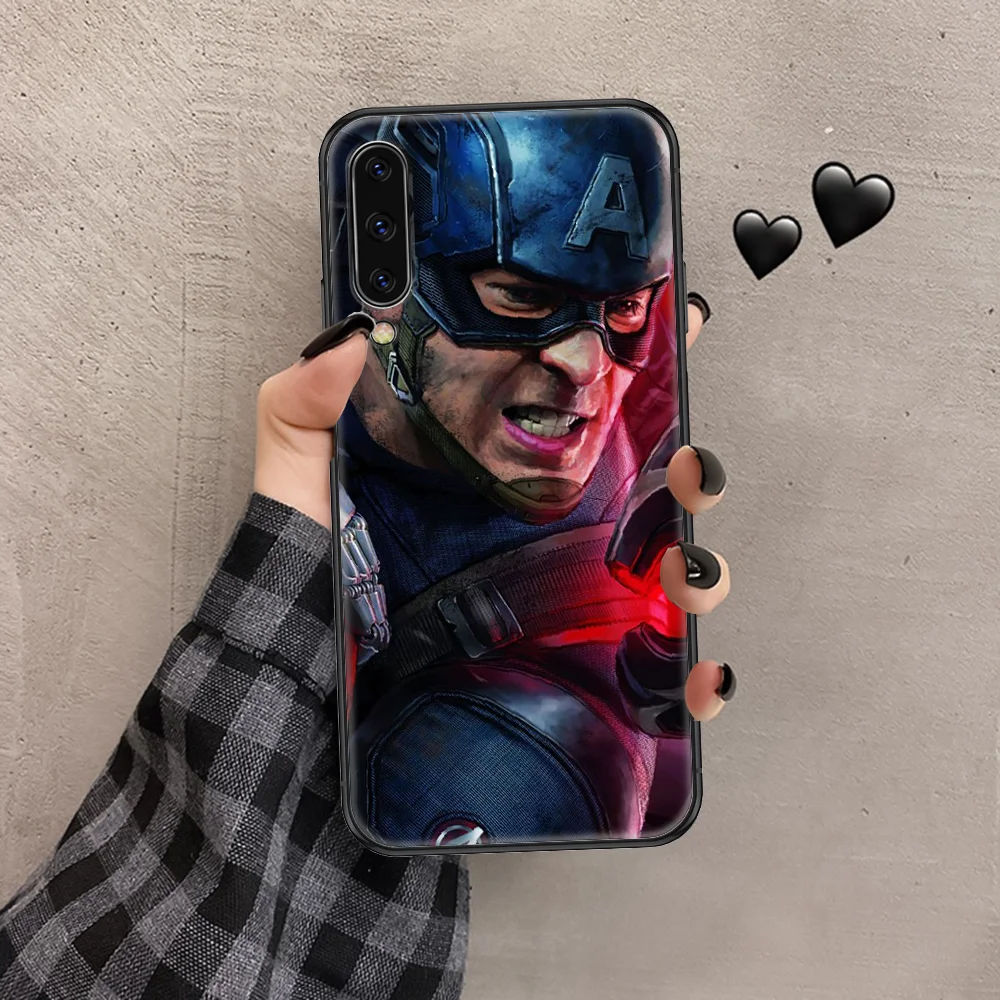 

Captain-Hero-America Phone case For Samsung Galaxy A 3 5 7 8 10 20 21 30 40 50 51 70 71 E S 2016 2018 4G black fashion prime art