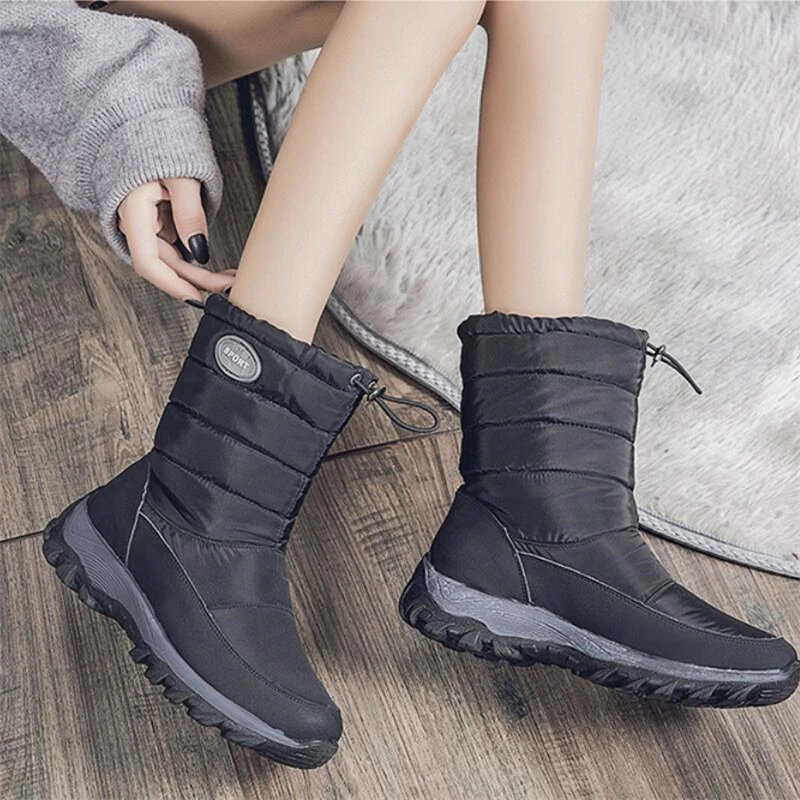 Plus Size Women Platform Shoes Warmest Non-slip Snowboots Winter Ankle Boot for Woman Fashion Botines Plata Mens Winter Footwear