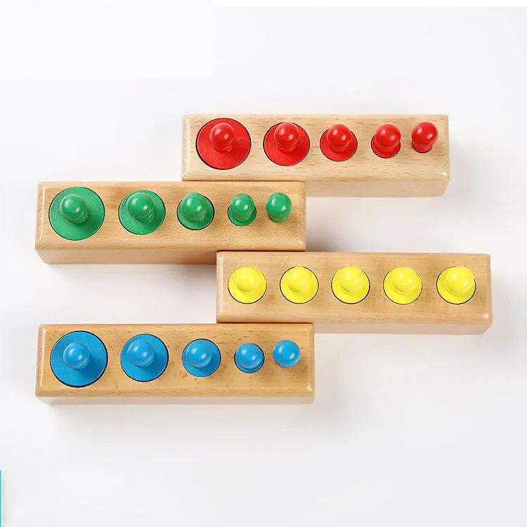 Деревянные блоки для сортировки цилиндрическая Розетка Размер распознавание