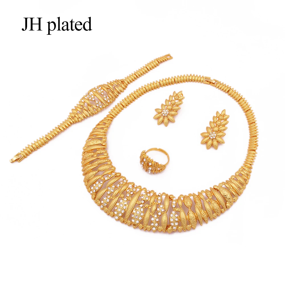 Комплект украшений для женщин новый набор из 24 к золота индийский дубай