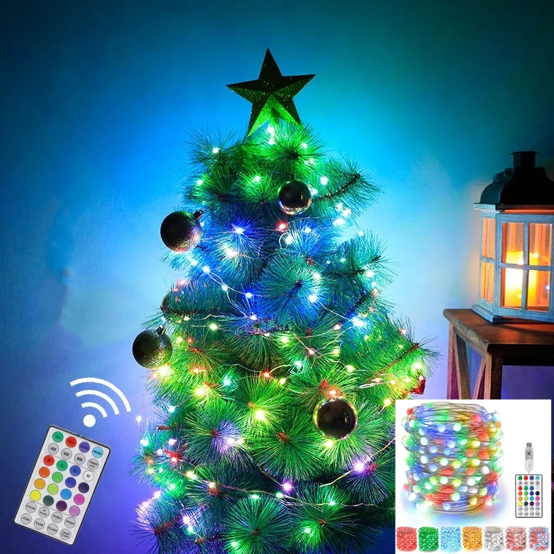 

Fairy lights Outdoor lights garland Festoon led light 32 Key RGB Remote Control Mode Waterproof Street garland Christmas lights