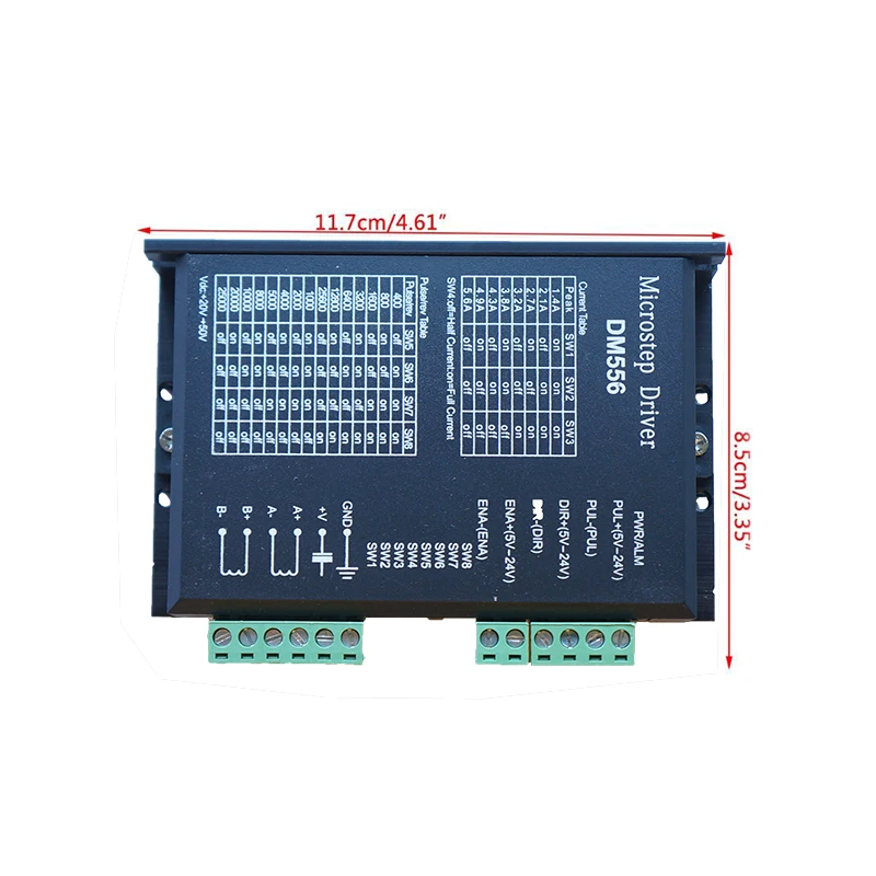 DM556 Драйвер шагового двигателя для 57 86 серия 2 фазный цифровой nema 23 шаговый