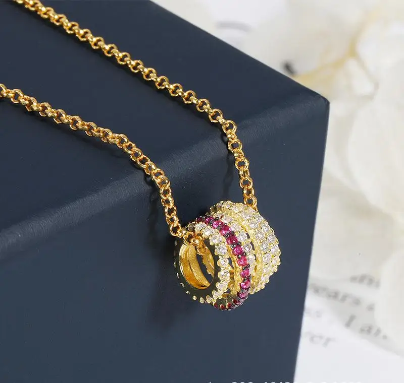

New Modern Gold Color Cylinder Pendant Necklaces For Women Fashion Multicolor Adjust Long Necklace 2020 Jewelry Zk30