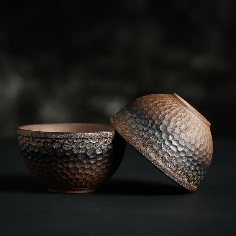 Чайная чашка керамическая японская грубая керамика маленькая чайная для кофе