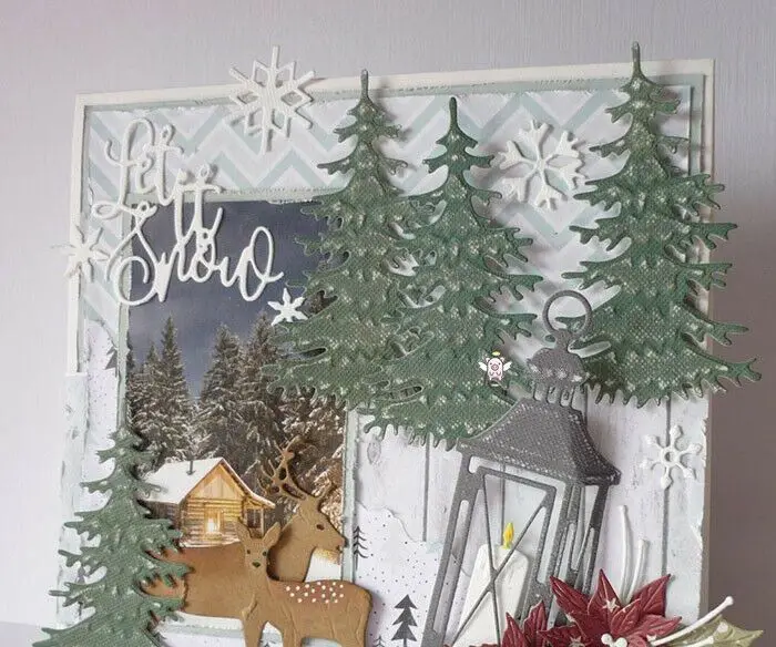 

Craft Metal Cutting Dies Mold Christmas Tree Decoration Scrapbook Paper Craft Knife Mould Blade Punch Stencils Die