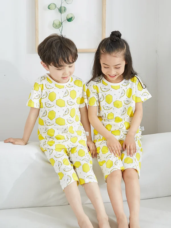 Пижамы детские летние с коротким рукавом одежда для сна девочек отдыха детская