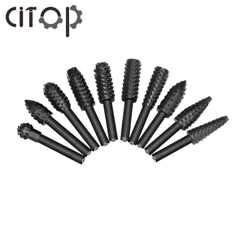 

Citop резьба по дереву/корню Стальная Роторная пилка 1/4 "хвостовик вращающиеся крафтовые пилки Rasp заусенцы деревообрабатывающий инструмент д...