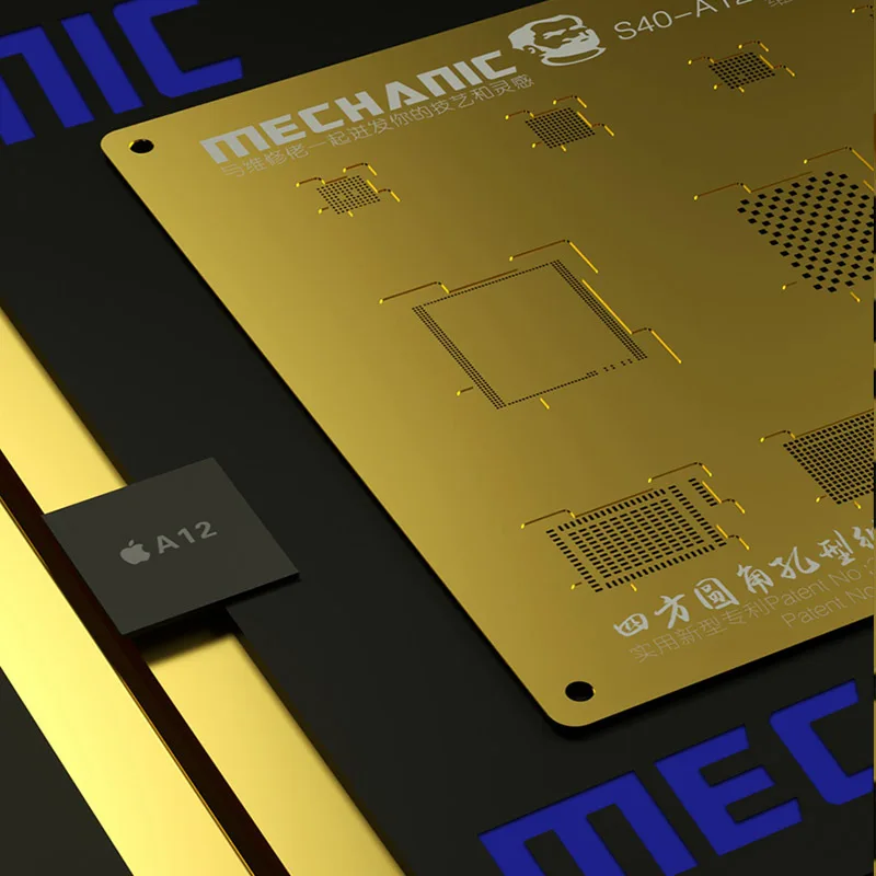 3d трафарет Mechanic для реболлинга BGA универсальная Золотая Оловянная сетка NAND ЦП A8 A9