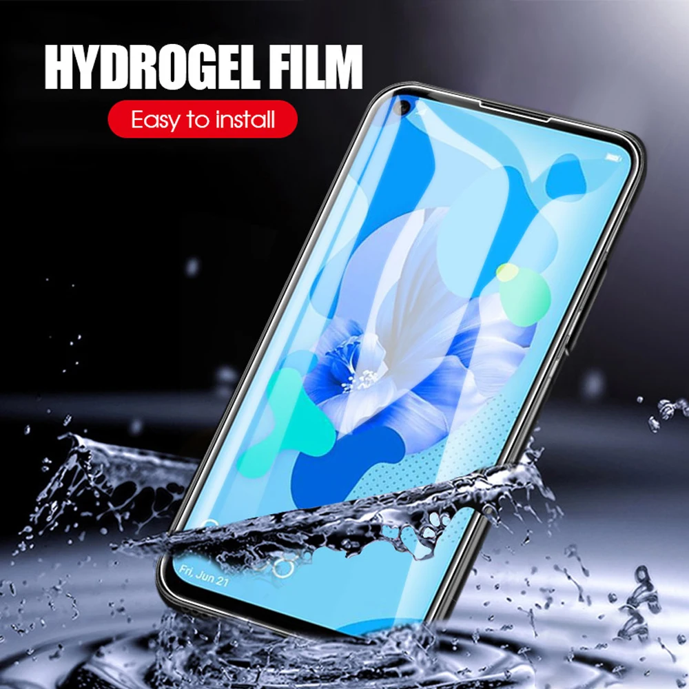 

ZLNHIV 5D for huawei p smart plus 2018 2019 hydrogel film p smart Z phone screen protector protective film smartphone Not Glass