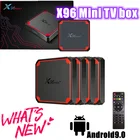 Медиаплеер X96 Mini Android 9,0 приставка для Smart TV Amlogic S905W4 Core 4K 1080P Full HD четырехъядерный Wi-Fi набор 2 ГБ + 16 Гб приставка