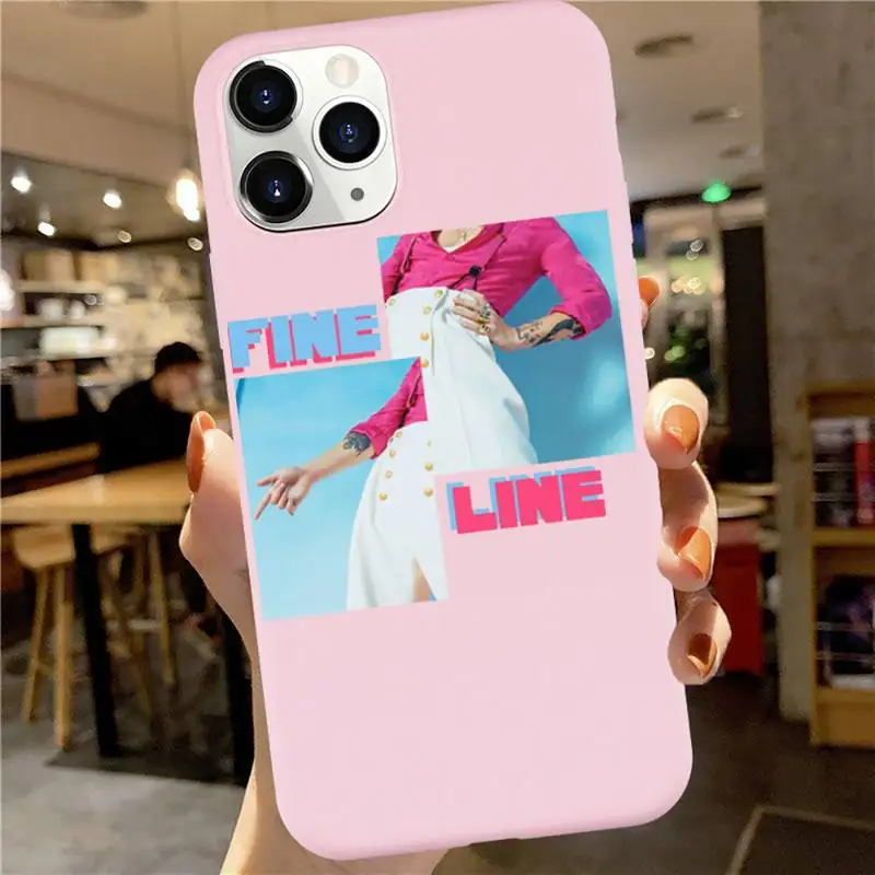 

Harry Styles love on Tour 2020 Phone Case Pink Candy Color for iPhone 6 7 8 11 12 s mini pro X XS XR MAX Plus