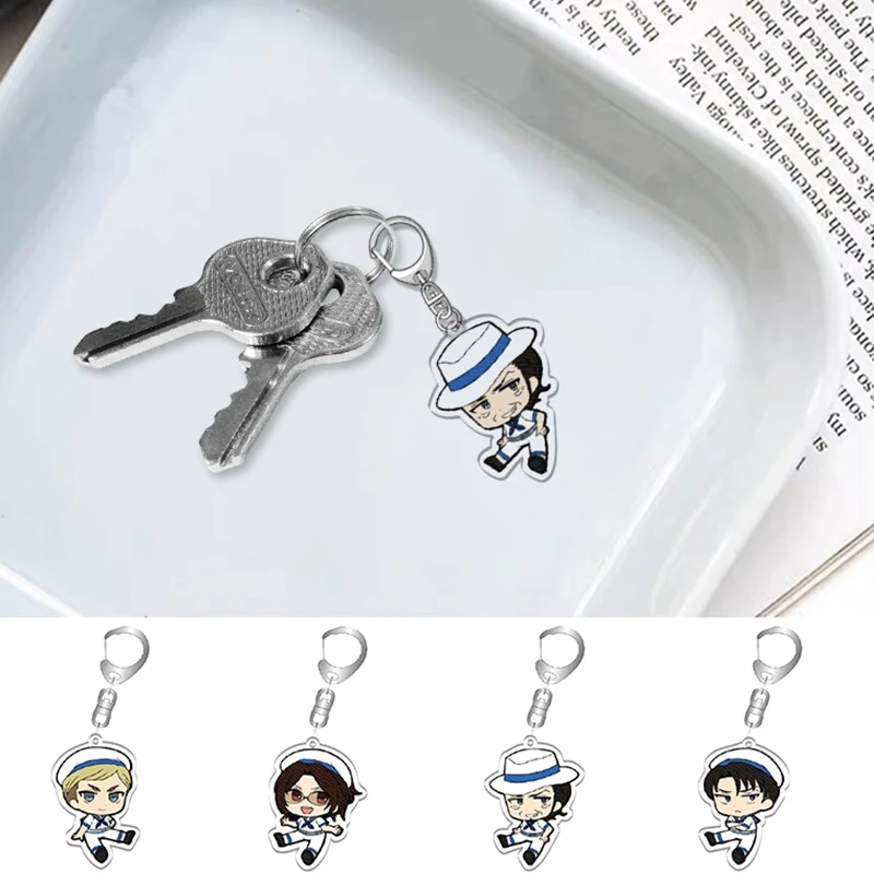 

2021 Attack on Titan Keychain Acrylic Key Chain Pendant Anime Accessories Cartoon Key Ring