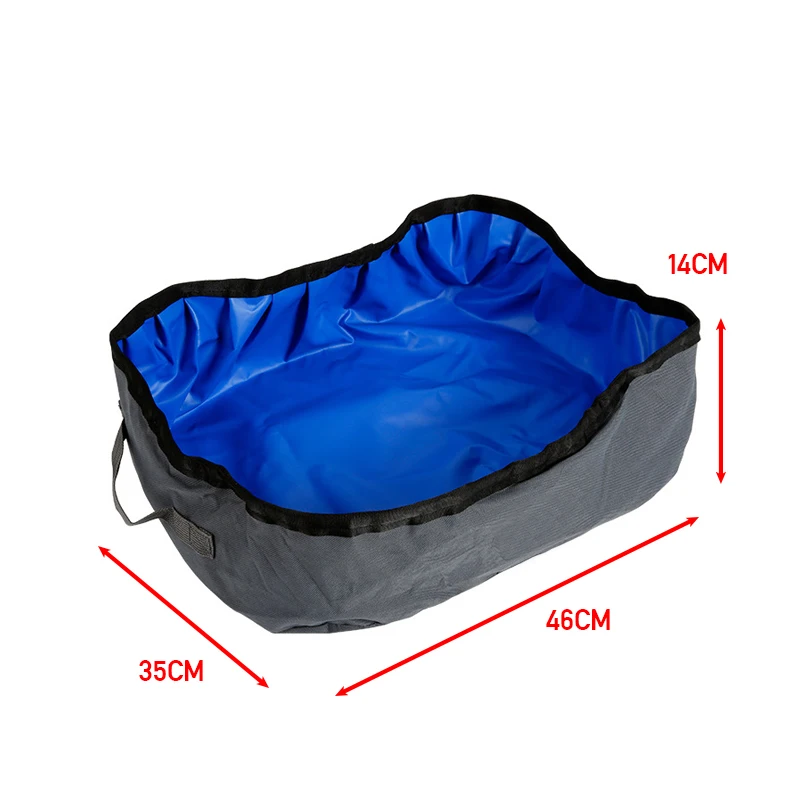 

Portable Outdoor Cat Litter Box Toilet Foldable Waterproof Oxford Cloth PVC Pet Litter Tray for Cat Home Travel Camping