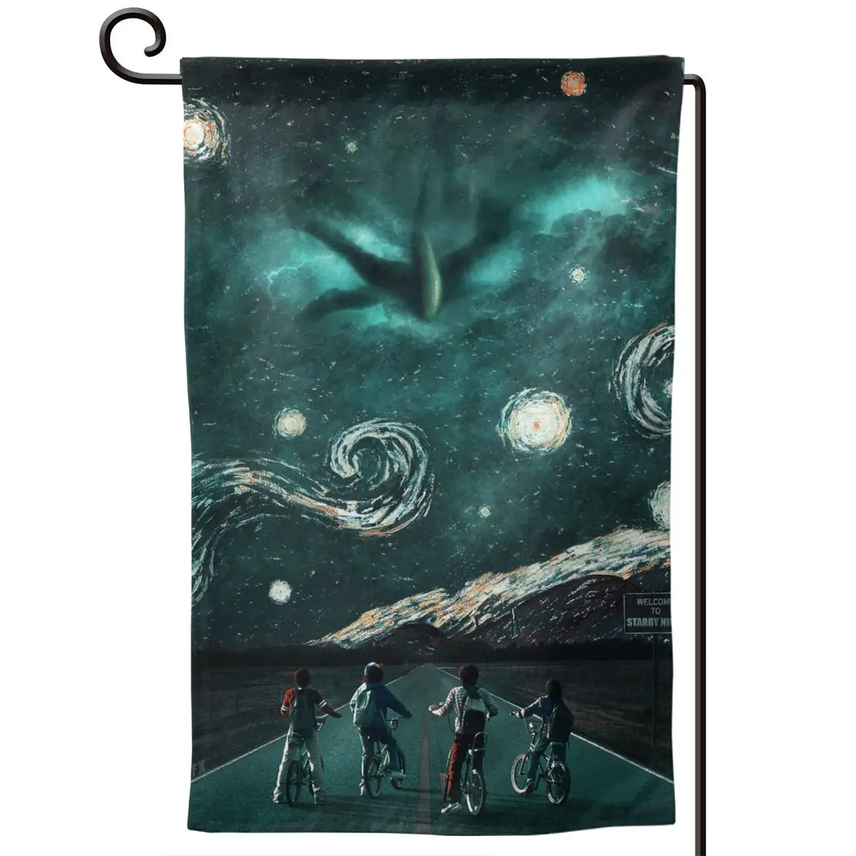 

Stranger Things Garden Flag Rustic Outdoor Yard Lawn Durable Vertical Perfect for Porch Patio Farmhouse Decorative