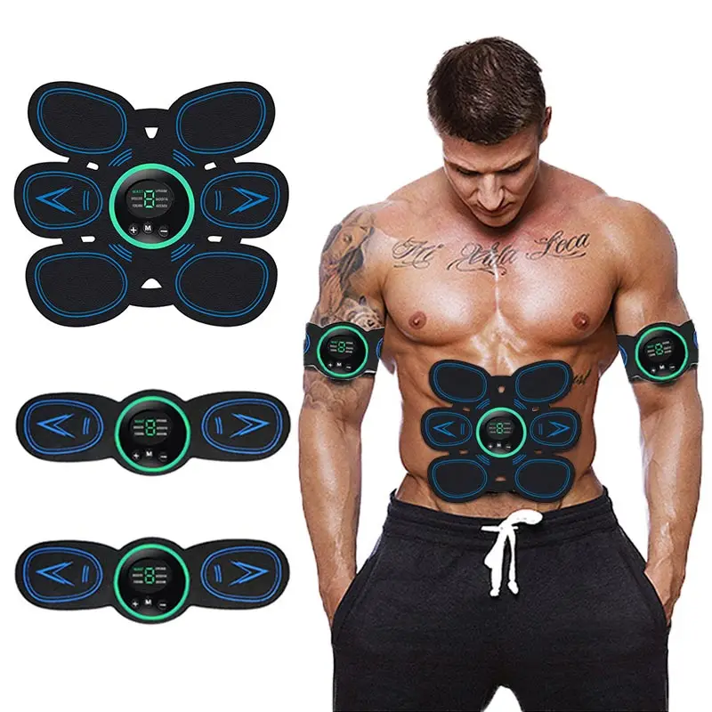 

EMS Wireless Smart Muscle Trainer Electric Fitness Abdominal Massage Sticker Rechargeable Body Slimming Massager