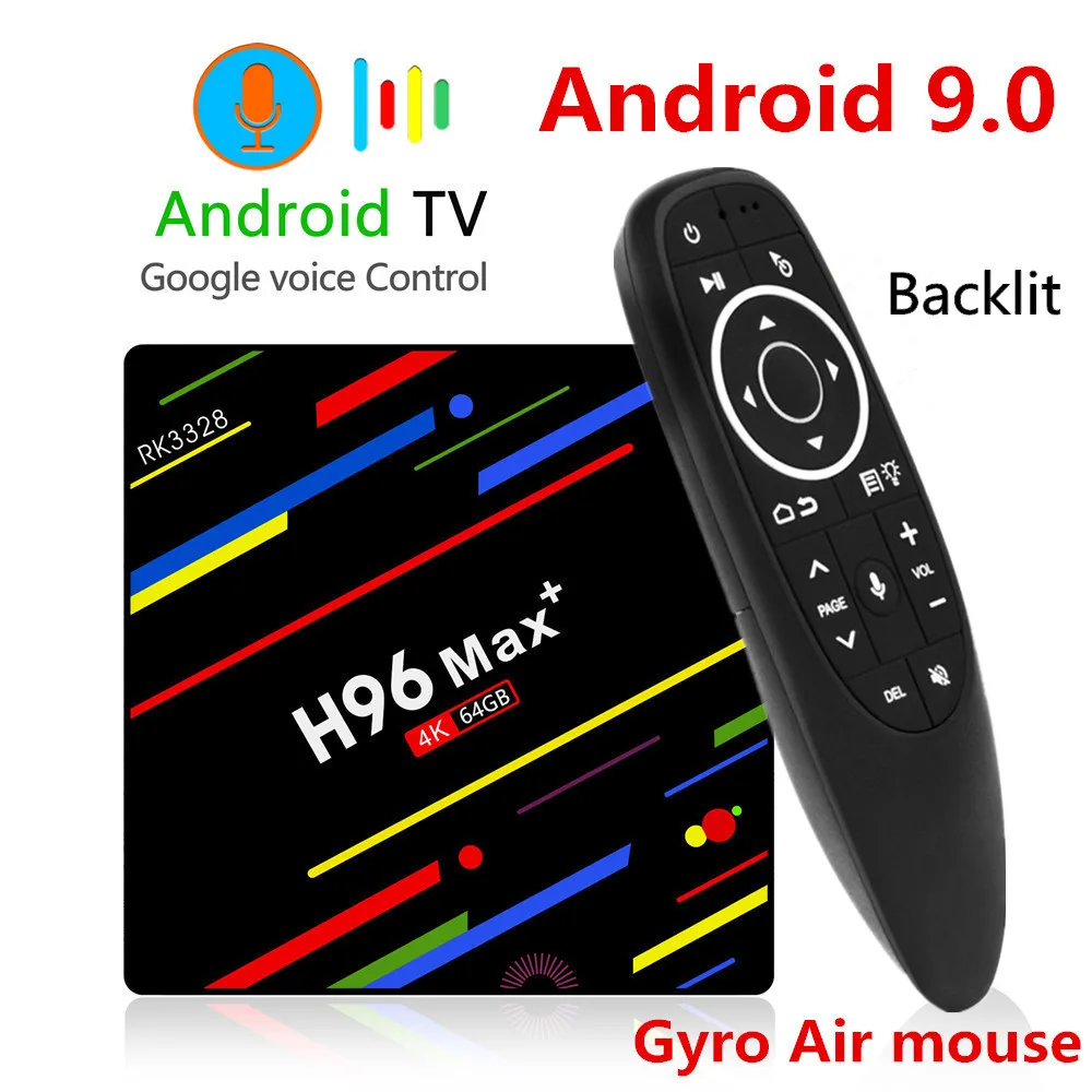 H96 MAX Plus ТВ коробка Android 9 0 4 Гб Оперативная память 32GB/64GB Встроенная RK3328 Декодер
