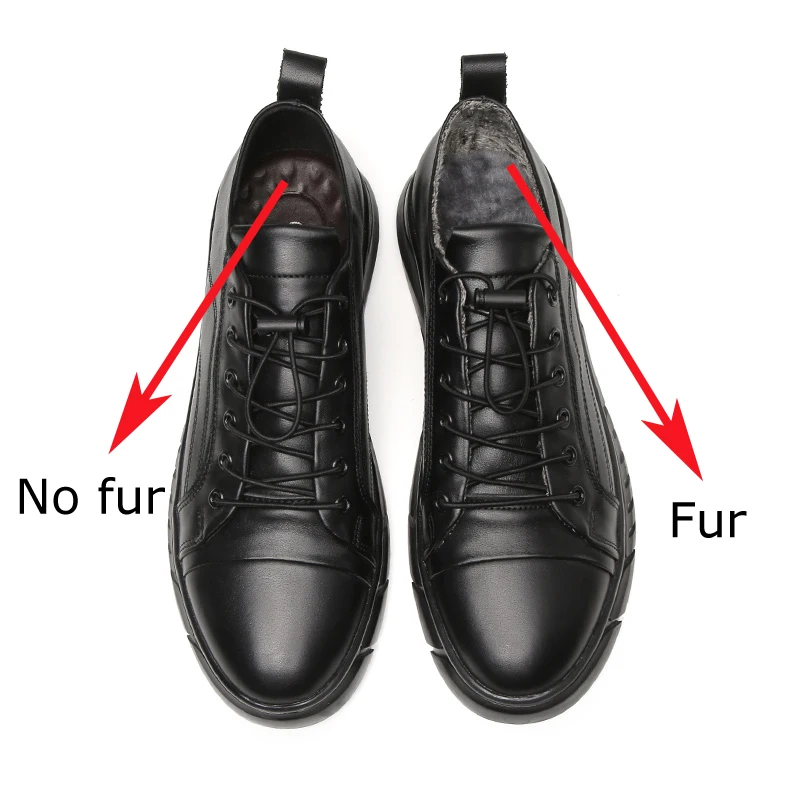 Мужские однотонные черные кроссовки из натуральной кожи Сезон осень-зима