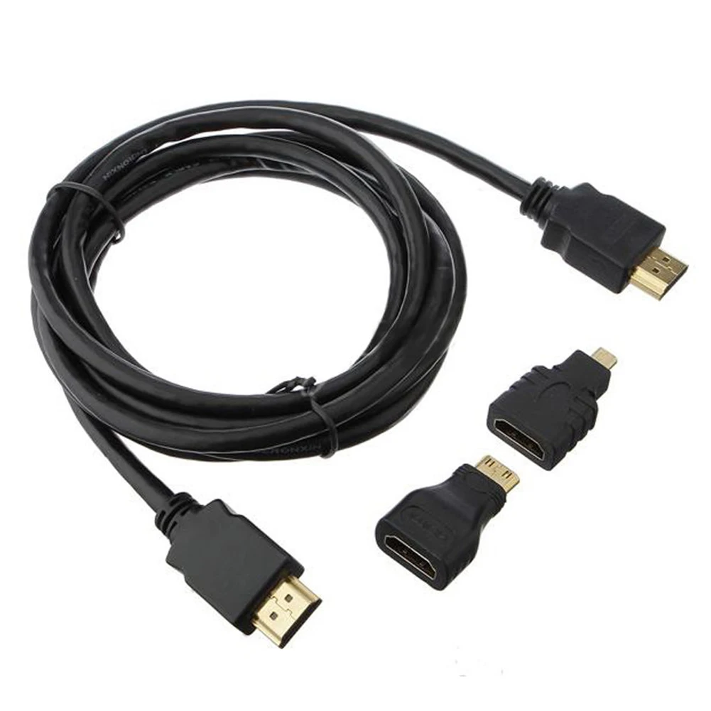3 в 1 защитное hd стекло для Скорость HDMI к кабель + Micro адаптер мини 5 м| |