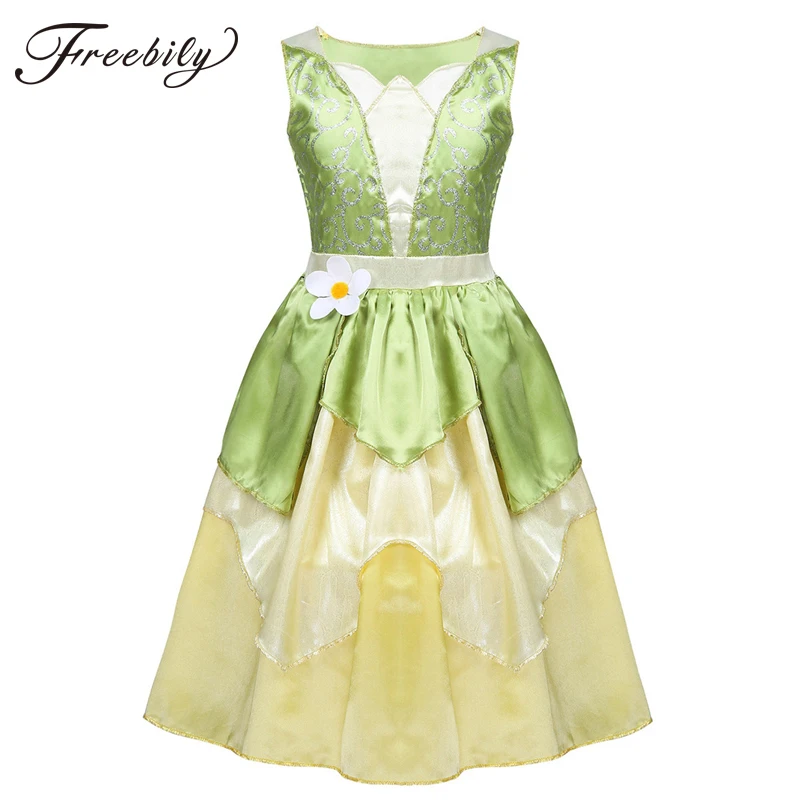 Костюм принцессы для девочки модные платья косплей блестящий цветок сказочное