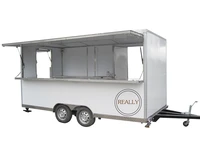 4000mm mobile fast food trolley street shop trailer snack cart