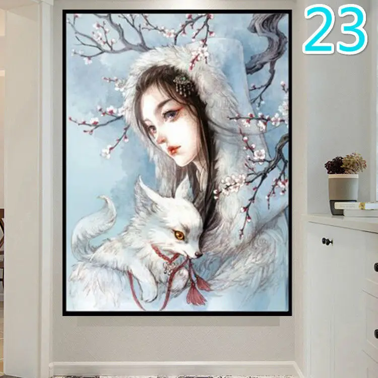 

opera characters Huadan cross stitch 2020 new full embroidery living room bedroom small pieces hand painted diamond embroidery