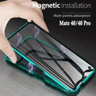 Чехол для Mate 40 Pro Nova 8 SE, 360 дюйма, двухсторонний откидной металлический магнитный чехол для Huawei Y6P 2020, прозрачный чехол из закаленного стекла на весь корпус