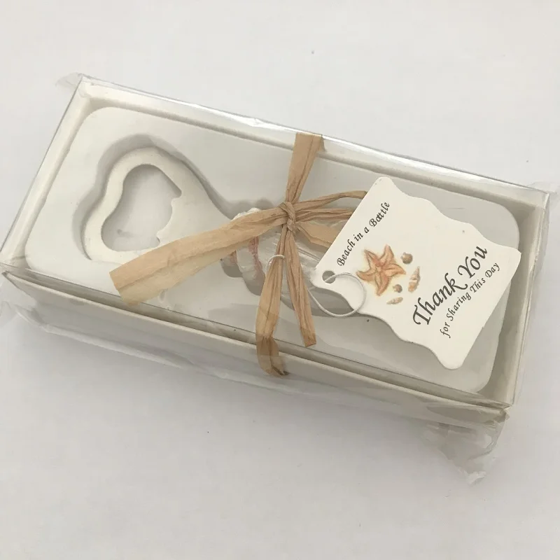 10 шт./лот свадебные подарки берега воспоминания Sea Shell Открывалка для бутылок