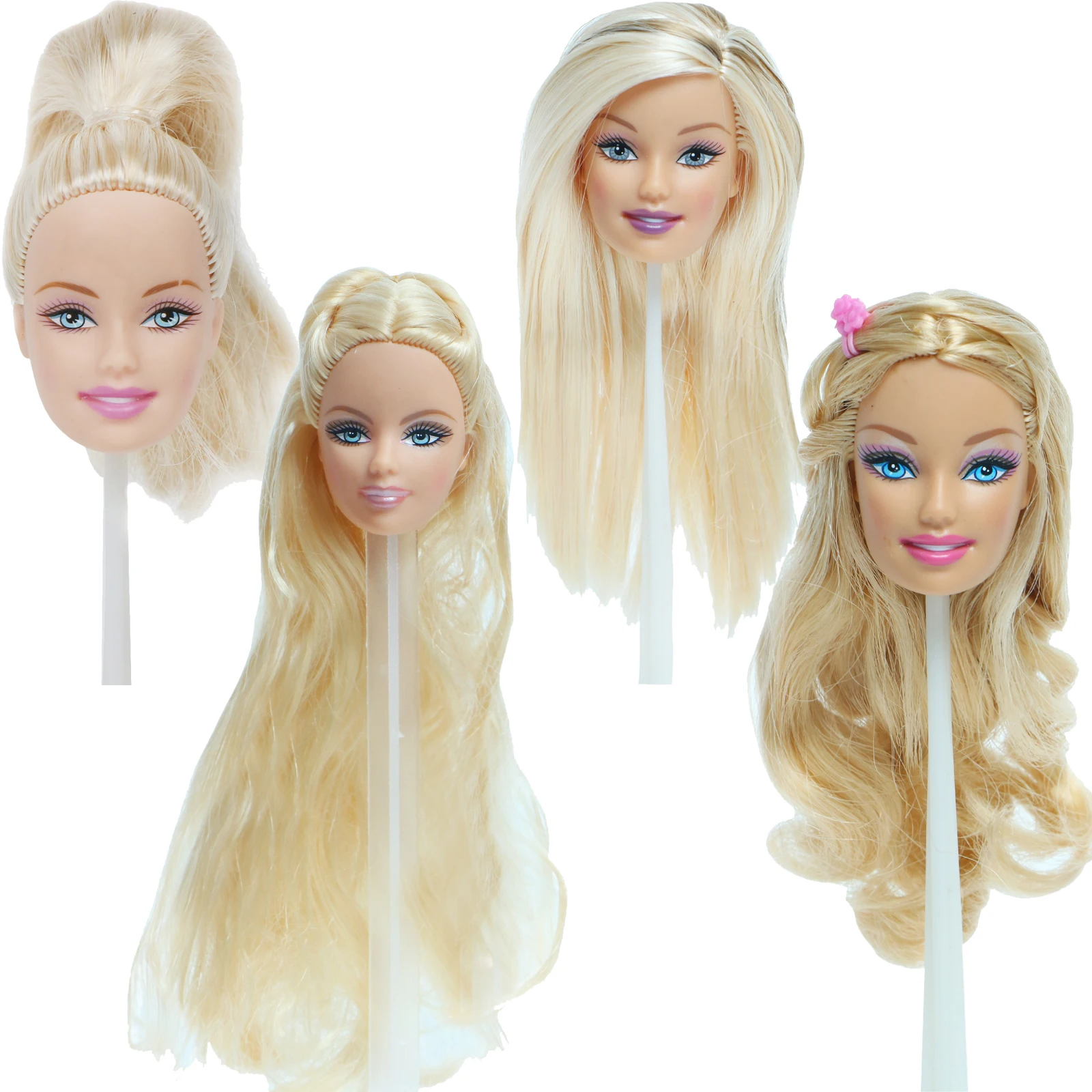 Высококачественная модная Кукольная голова разноцветные волосы смешанный стиль