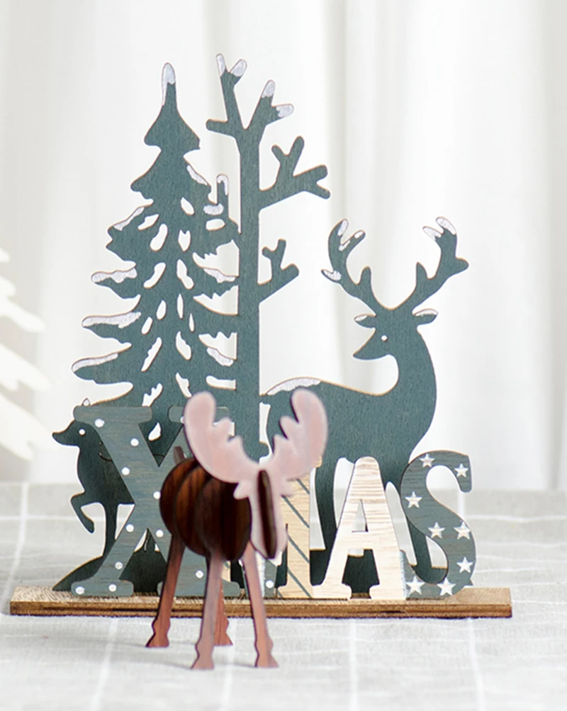 Высококачественные украшения для рождества деревянные поделки в виде лося