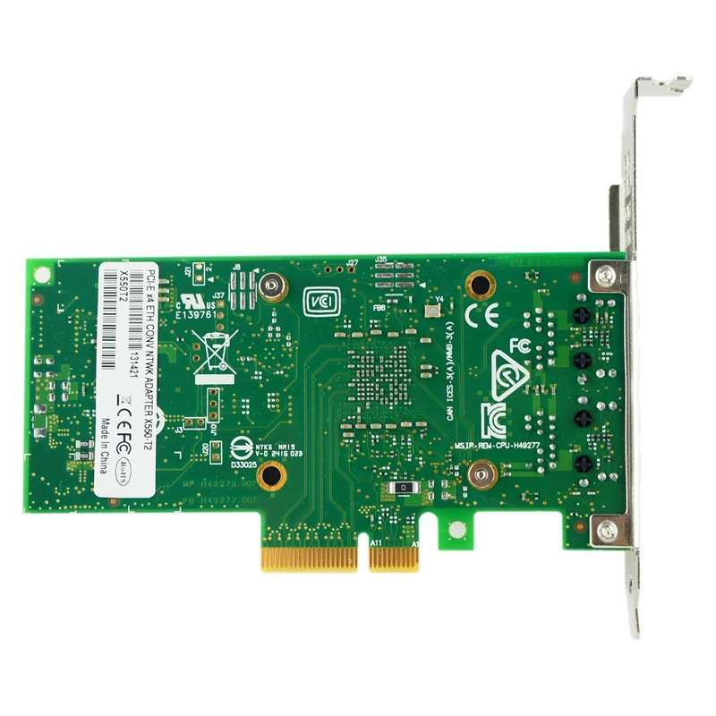 Сетевая карта PCI-E 10 ГБ для X550-T2 с чипом In-tel ELX550AT2 двойной медный порт RJ45 адаптер PCI