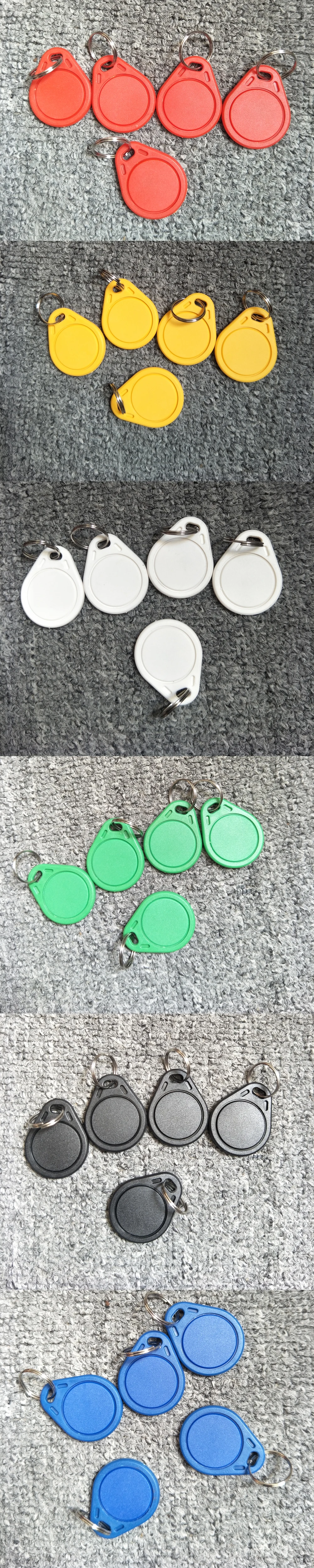 

(100PCS) 13.56 Mhz Block 0 Sector Rewritable RFID M1 S50 UID Changeable Card Tag Keychain Key Keyfob ISO14443A