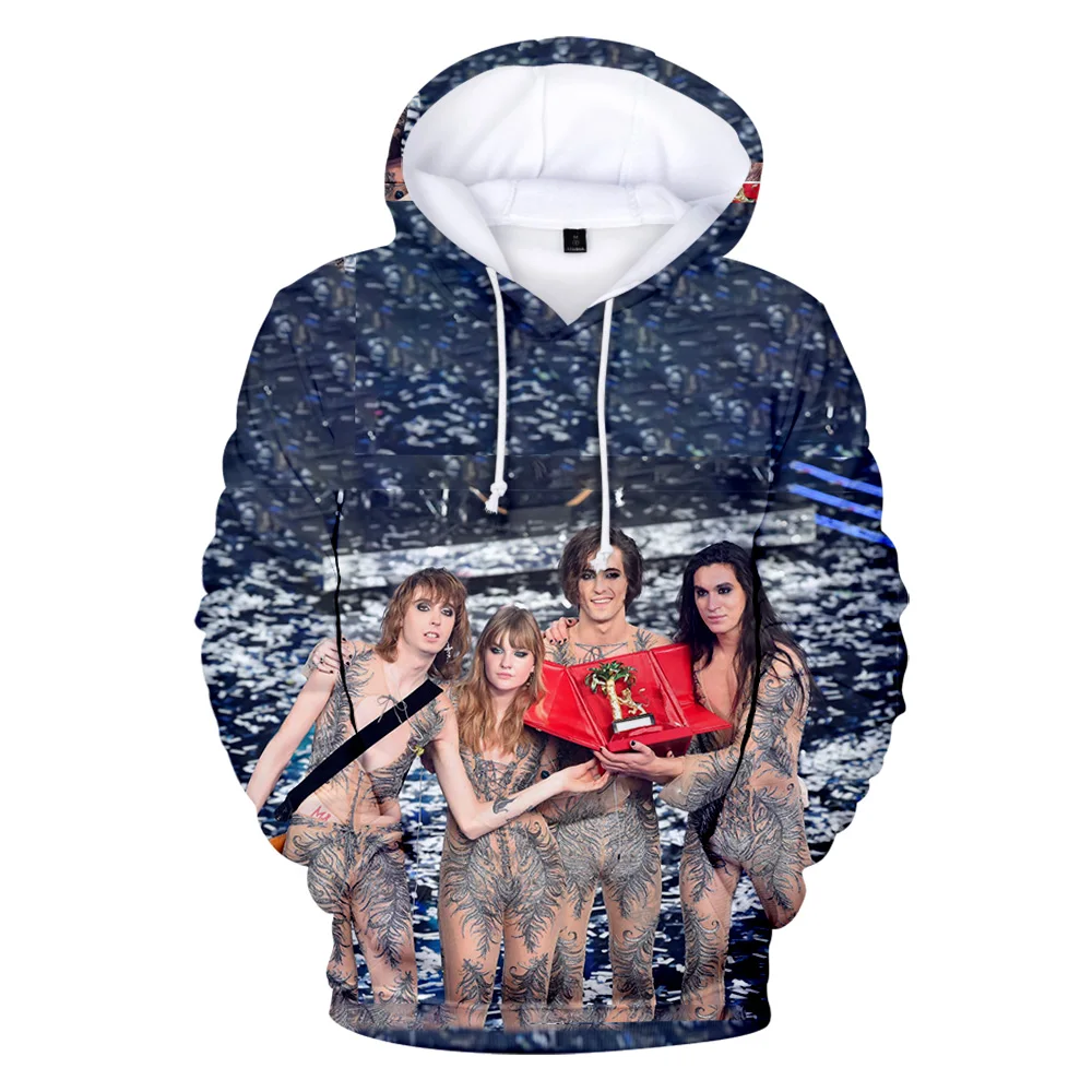 

New Fashion Maneskin 3D Hoodies Sweatshirt Heavy Metal Rock Band Hoodie Sportswear HIP HOP Streetwear Women/Men Pullover Clothes