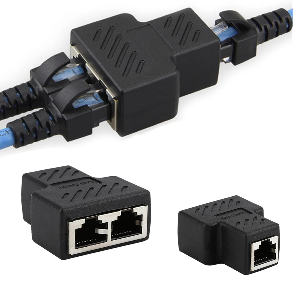Ethernet сетевой кабель e1 в 2 способа Lan Rj45 гнездовой разделитель адаптер разъем для
